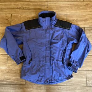 Marmot Jacket Women’s Medium Light Purple Blue Minimalist Gore-Tex Zip Up Rain